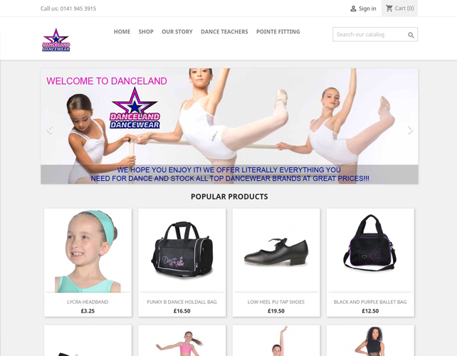 eCommerce Website For Dancewear